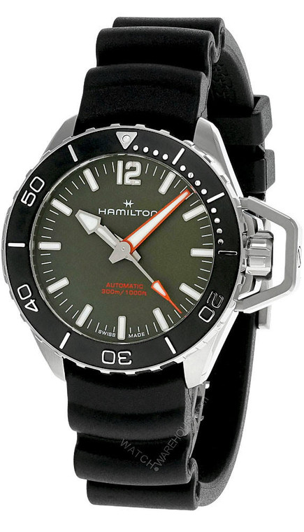 Hamilton watches HAMILTON Khaki Navy Frogman 41MM AUTO Green Dial Men's Watch H77455360 