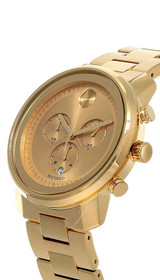 Movado watches MOVADO Bold 44MM Champagne Dial Gold Ion-plated Mens Watch 3600278