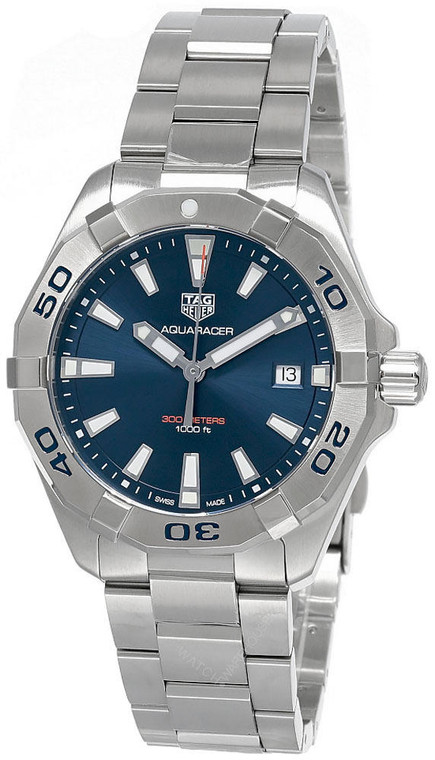 TAG Heuer Watches‎ Tag Heuer Aquaracer Blue Brushed Dial Mens Watch WBD1112BA0928