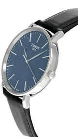 Tissot watches TISSOT Everytime 40MM Blue Dial BLK Leather Mens Watch T1434101604100