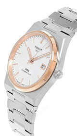 Tissot watches TISSOT PRX Powermatic 80 40MM Silver Dial Rose-G Mens Watch T1374072103100