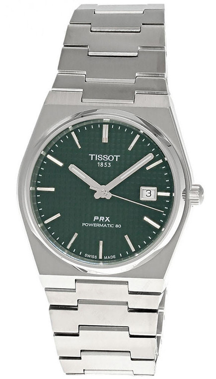 Tissot watches TISSOT PRX Powermatic 80 40MM SS Green Dial Men's Watch T1374071109100
