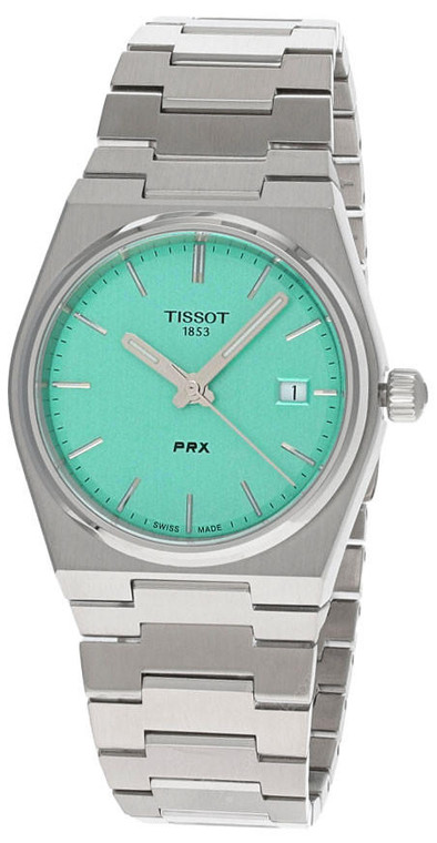 Tissot watches TISSOT PRX Quartz 35MM Light Green Dial SS Unisex Watch T137.210.11.091.00 